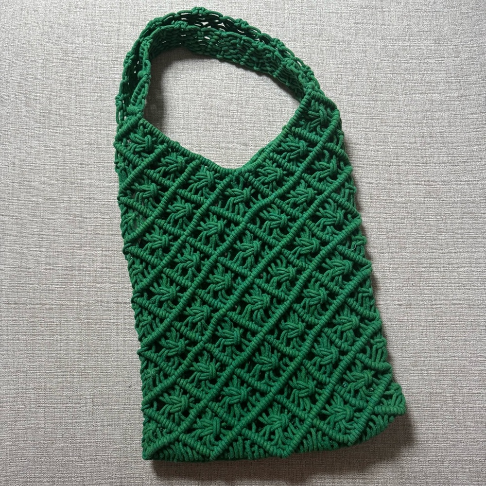 Last call before donating ‼️Green Crochet Tote Bag